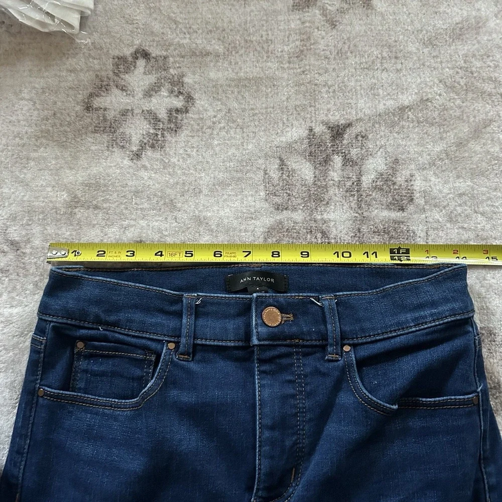 Ann Taylor The Boot Crop‎ Jean Size 4 Dark Blue Jeans Bootcut Classic Denim EUC